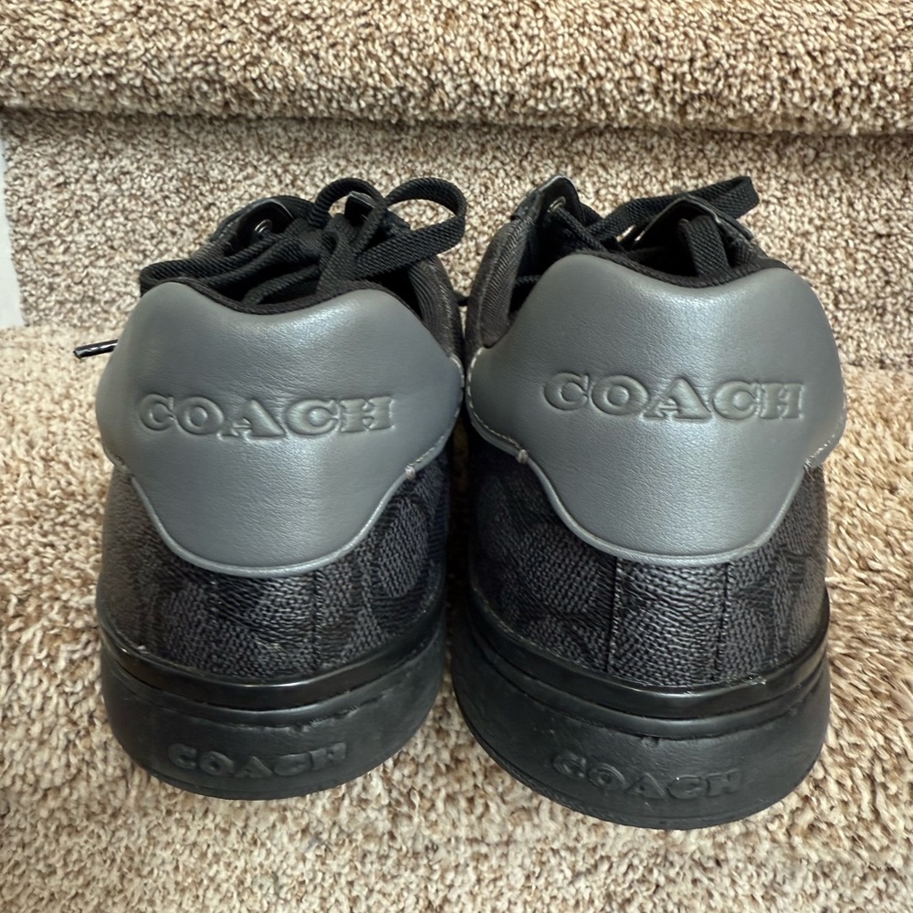 Coach CG999 Men's Black Patterned Monogram Leather Sneakers - Picture 7 of 16